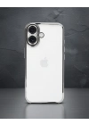 Apple İphone 16 Kılıf Razer Lensli Silikon - Gümüş