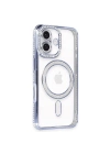 Apple iPhone 16 Plus Kılıf Joke Simli Magneticsafe Kılıf - Mavi