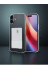 Apple İphone 16 Plus Kılıf Kart Şeffaf Silikon - Şeffaf
