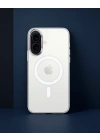 Apple İphone 16 Plus Kılıf Pc Real Magsafe Kapak - Şeffaf
