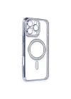 Apple iPhone 16 Pro Kılıf Joke Simli Magneticsafe Kılıf - Mavi
