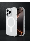 Apple İphone 16 Pro Max Kılıf Magneticsafe Şeffaf Silikon - Şeffaf