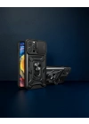 Apple İphone 16 Pro Max Kılıf Pars Lens Yüzüklü Silikon - Siyah
