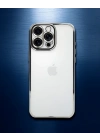 Apple İphone 16 Pro Max Kılıf Razer Lensli Silikon - Gümüş