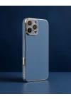 Apple İphone 16 Pro Max Kılıf Volet Silikon - Mavi