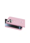 Apple iPhone 16 Pro Regal Magsafe Standlı Kapak - Açık Pembe