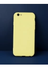 Apple İphone 6 Plus Kılıf Nano İçi Kadife Silikon - Sarı