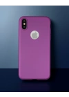 Apple İphone X Kılıf First Silikon - Mürdüm
