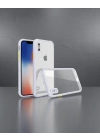 Apple İphone Xs Max Kılıf Miami Şeffaf Silikon - Lila