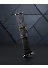 Apple Watch 45mm Buff Deri Kordon (saat Değildir) - Siyah