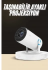 Ayaklı Projeksiyon Taşınabilir Mini Projektör Sinema Projektörü Android