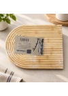 Bambu Oval Çizgili Sunumluk