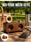 Bluetooth Hoparlör Ahşap Klasik Retro Gramofon Bluetooth Müzik Kutusu