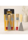 Boyacı Seti 3 Parça (50 mm Spatula + 2 Kestirme Fırça)