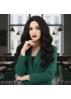Dalgalı Perçemsiz Uzun Fiber Sentetik Peruk - Kestane