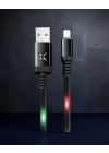 Dc09 Ses Duyarlı Işıklı Micro Usb Kablo 1m 2a - Siyah