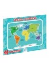 Dünya Haritası Frame Puzzle 35 Parça