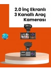 Full HD Araç Kamerası Çift Yönlü Kayıt ve Darbe Sensörü