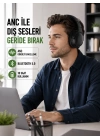 Geniş Frekans Aralıklı Bluetooth Kulak Üstü Kulaklık