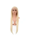 Gerçek Front Lace Düz Platin Tül Peruk - 80-85cm
