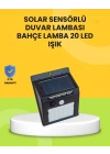 Güneş Paneli ile Şarj Olan 20 LED Dış Mekan Hareket Sensörlü Lamba