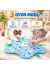 Hareketli İnteraktif Kedi Oyun Matı - USB Şarjlı - 3 Oyun Modu