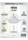 Hiva HV-501 Gizli Pervaneli LED Ampul-Tavan Vantilatörü