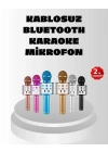 Kablosuz Bluetooth Karaoke Mikrofon Yankı Efektli