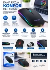 Kablosuz Şarjlı Sessiz Tıklamalı Ergonomik Mouse