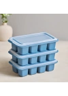 Kapaklı Plastik 3lü Mini Küp Buzluk