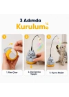 Kedi Şekilli Dönen Peluş Balıklı Olta Oyuncağı