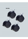 Kilitli Mini Tekerlek Ayak 4 cm 4’lü Set