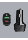 Kompakt Tasarımlı Type-C + USB Girişli Araç Şarj Başlığı