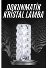 Kristal Lamba Masa Lambası Şarjlı Masa Lambası Dokunmatik Sensör Usb Şarjlı