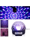 Küre Disko Topu Müzik Çalar Renkli Lazer Işıklı Bluetooth