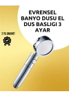 Masaj ve Yağmur Modlu Çok İşlevli Paslanmaz Çelik Duş Başlığı
