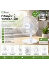 Masaüstü Vantilatör 5 Kanat 3 Kademeli