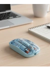 Mavi Kablosuz Mouse Bluetooth ve USB Çift Mod Bağlantılı