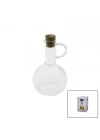 Mini Cam Yağdanlık Çizgili Desen 300ML Ahşap Bambu Mantar Tıpa