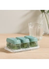 Mini Kapaklı Plastik Küp3lü Buzluk (Silikon Taban)
