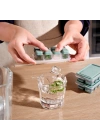Mini Kapaklı Plastik Küp3lü Buzluk (Silikon Taban)