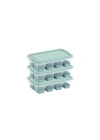Mini Kapaklı Plastik Küp3lü Buzluk (Silikon Taban)