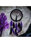 Mor İncili Hayat Ağacı Dream Catcher
