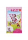 NessiWorld 3 Tekerlekli Pembe Gri Puset