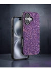 Onegif Apple İphone 16 Plus Bright Simli Kapak - Derin Mor