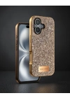Onegif Apple İphone 16 Plus Bright Simli Kapak - Gold