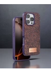 Onegif Apple İphone 16 Pro Max Bright Simli Kapak - Derin Mor
