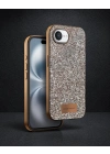 Onegif Apple İphone 16e Bright Simli Kapak - Gold