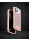 Onegif Apple İphone 17 Pro Max Bright Simli Kapak - Pembe