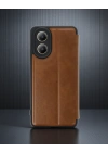 Oppo A38 Kılıf Flip Cover - Taba